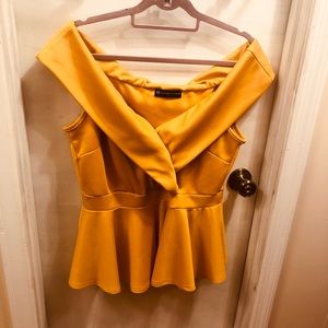 Plus size Gold party blouse